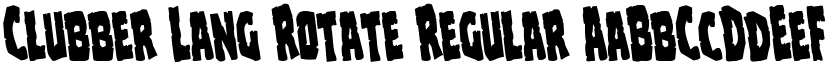 Clubber Lang Rotate Regular font