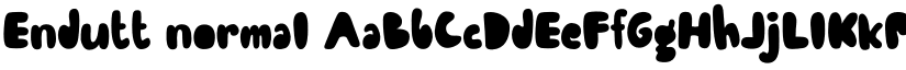Endutt normal font