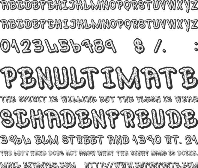 Mr.Poppey Blod font preview