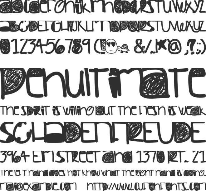 DazedAndConfused font preview