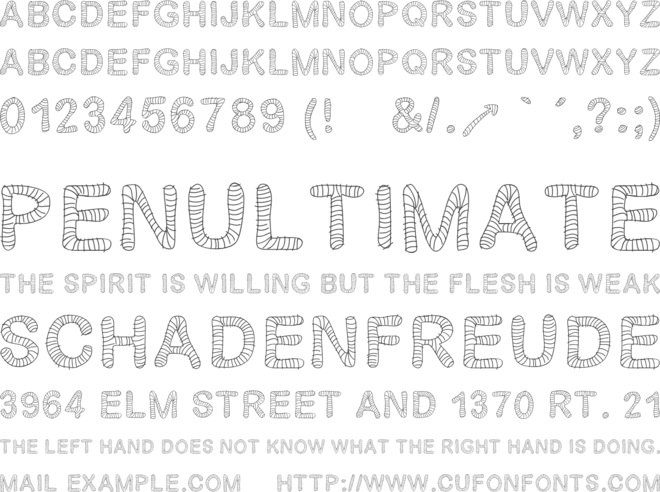 Gelstripped font preview