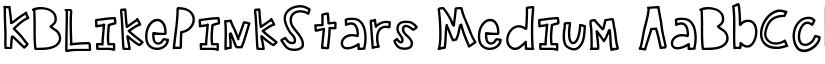KBLikePinkStars Medium font