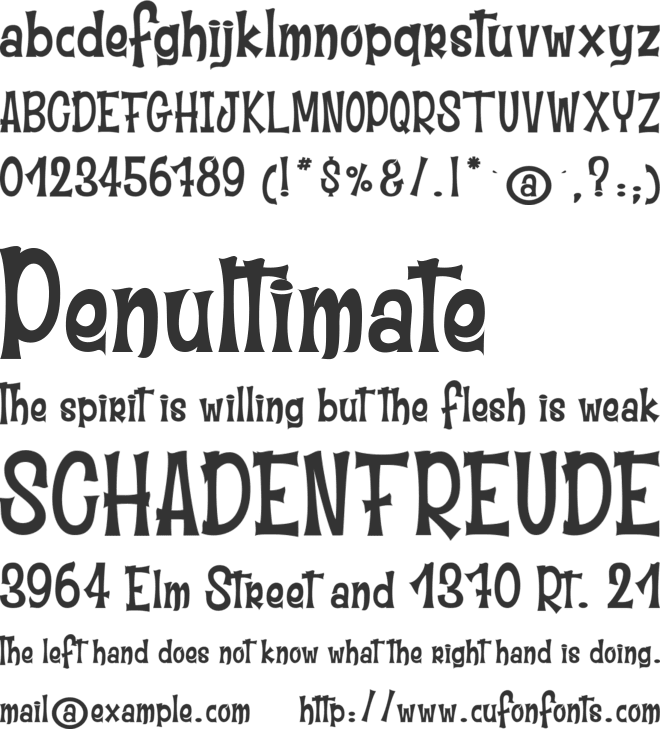 Moustache Club 2 font preview