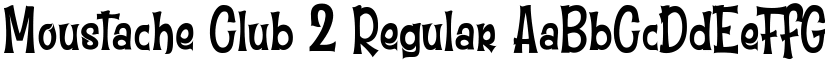 Moustache Club 2 Regular font