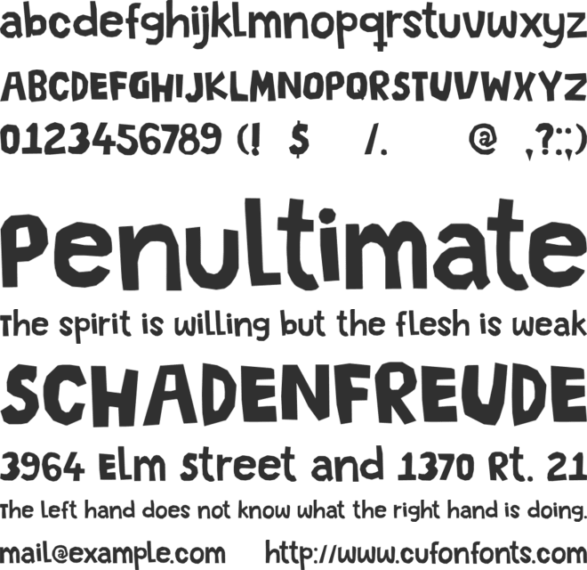 DK Snippity Snap font preview