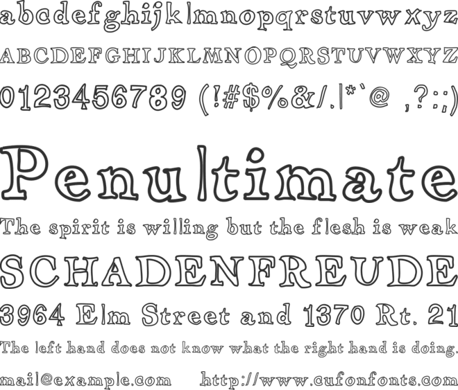 ApothecaryFont font preview