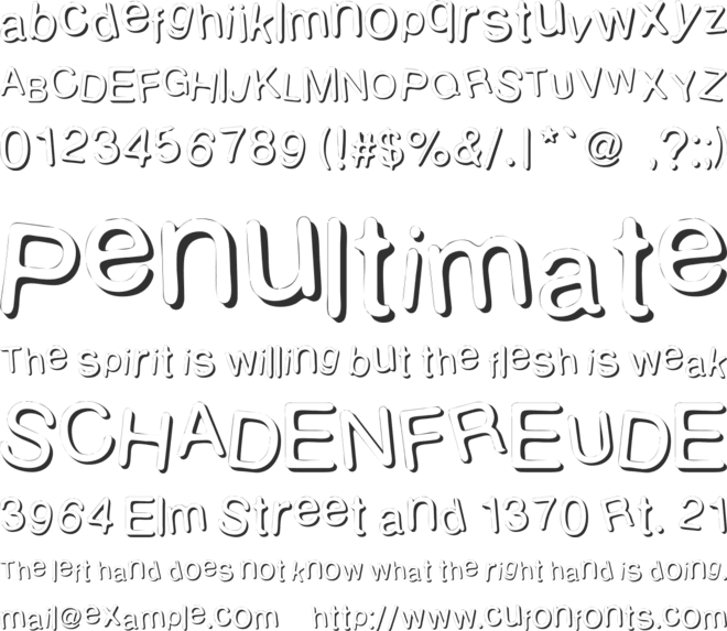 WOODCUTTER SUTIL SHADOW font preview