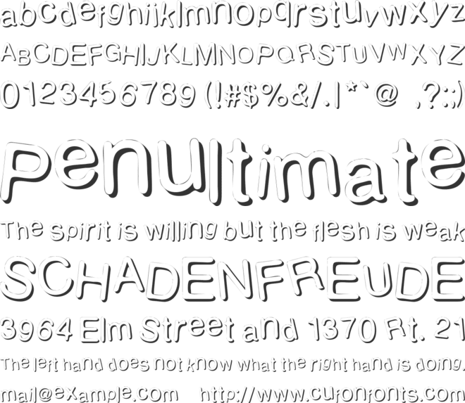 WOODCUTTER SUTIL SHADOW font preview