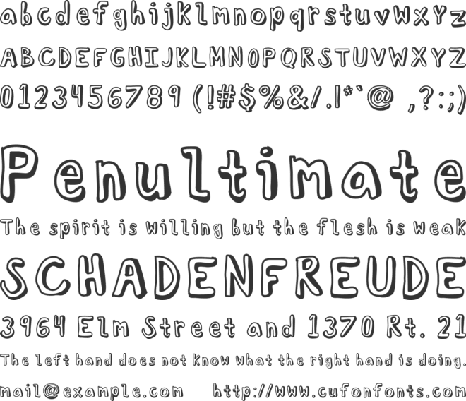 KBTroubledSoul font preview