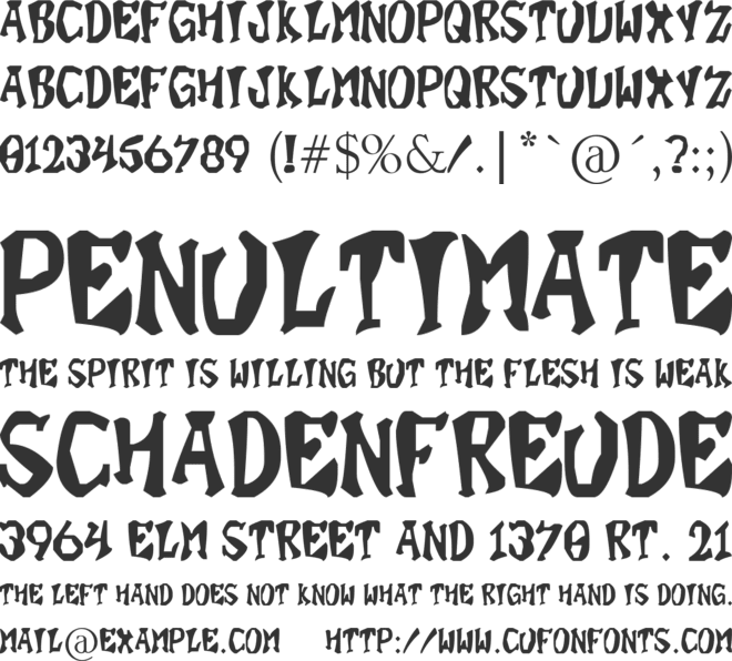 Super Bonus font preview