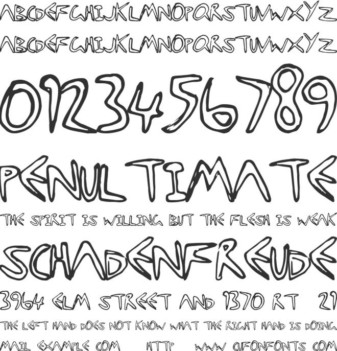 StarFishy font preview