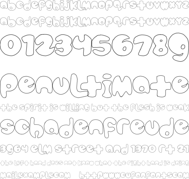 bubbletea hollow font preview