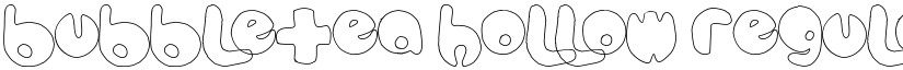 bubbletea hollow Regular font