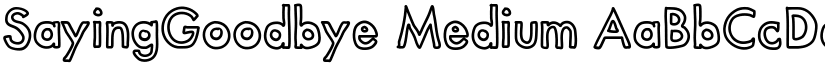 SayingGoodbye font download