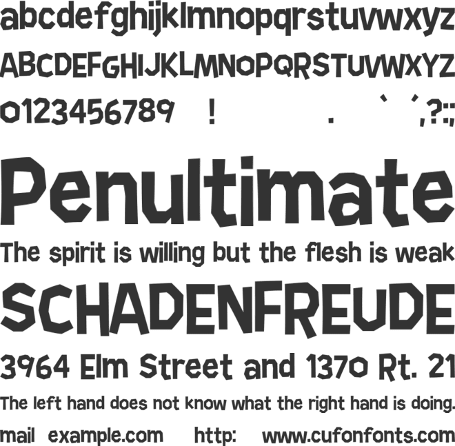 Ander Hedge font preview