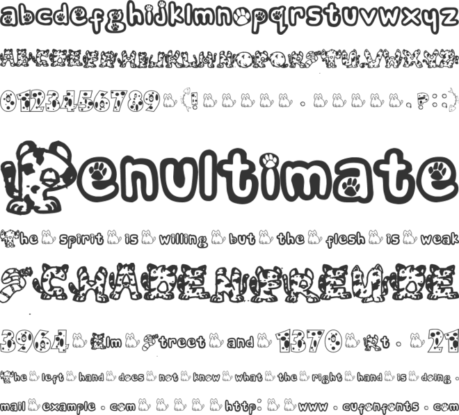 Neko! Neko! ( font preview