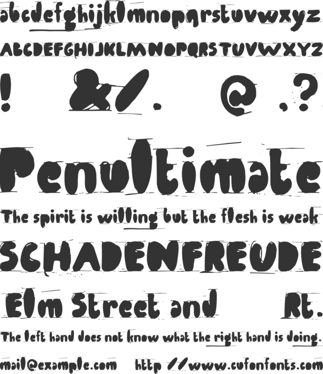 Antibalon font preview