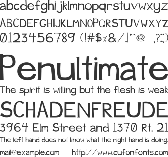 JustDucky font preview