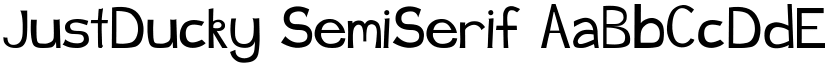 JustDucky SemiSerif font