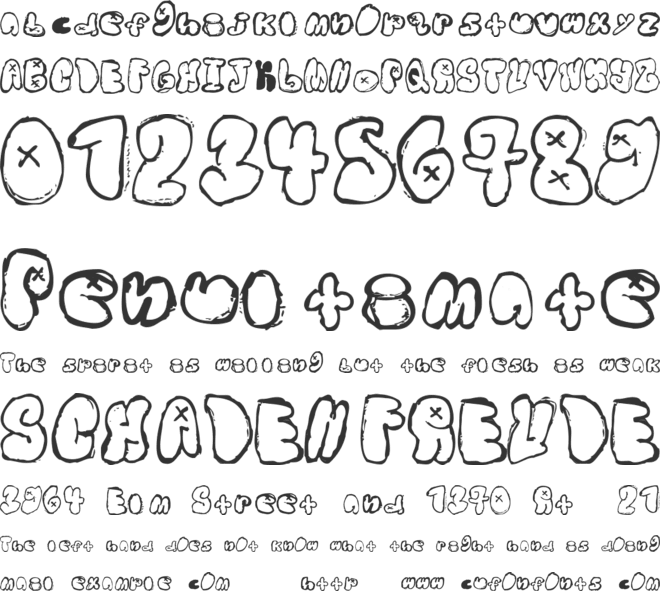 wyatt bubbles font preview