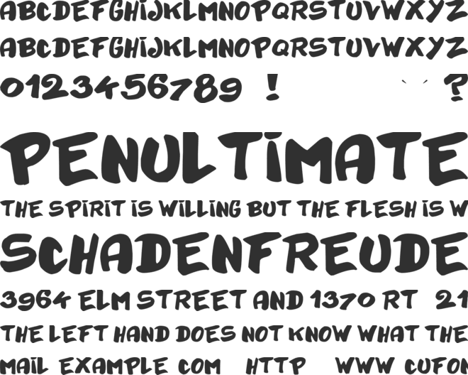 Bayday font preview