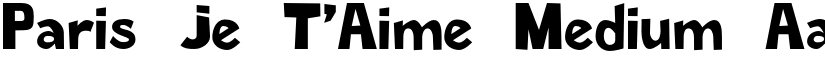 Paris Je T'Aime Medium font