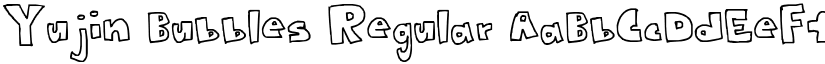Yujin Bubbles Regular font