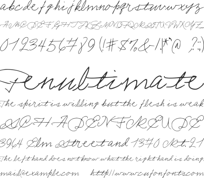 Arthurmorgancursivehandwriting font preview