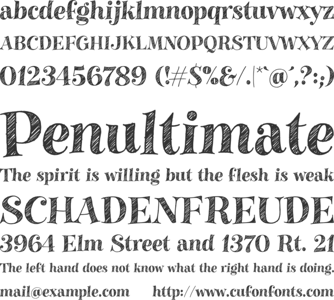 Gavabon font preview