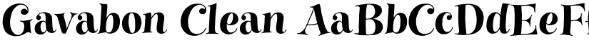 Gavabon Clean font