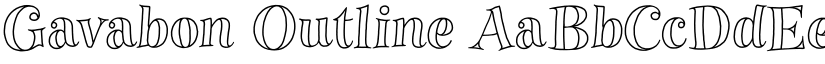 Gavabon Outline font