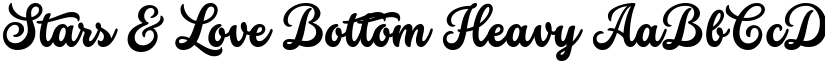 Stars & Love Bottom Heavy font