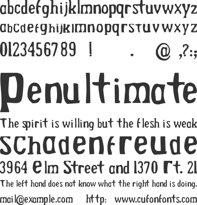 Drek font preview