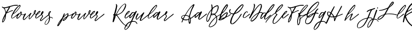 Flowers power Regular font