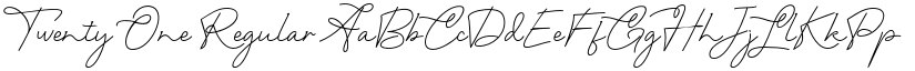 Twenty One Regular font