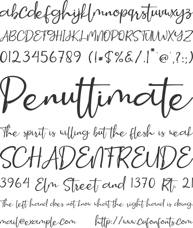 Smitta Bali font preview