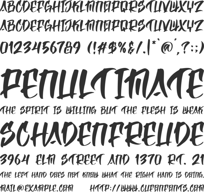 Makise font preview
