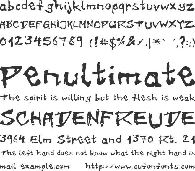 ryder dirty font preview