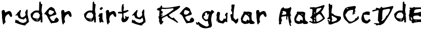 ryder dirty Regular font