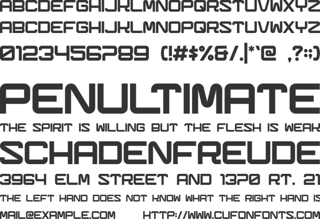 Teknikaler font preview