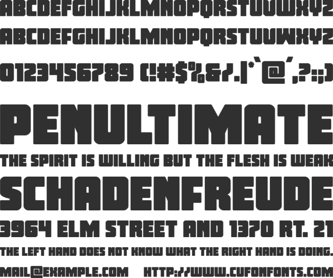Inspector General font preview