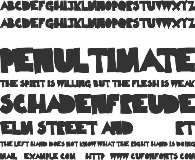 Limp Noodle font preview