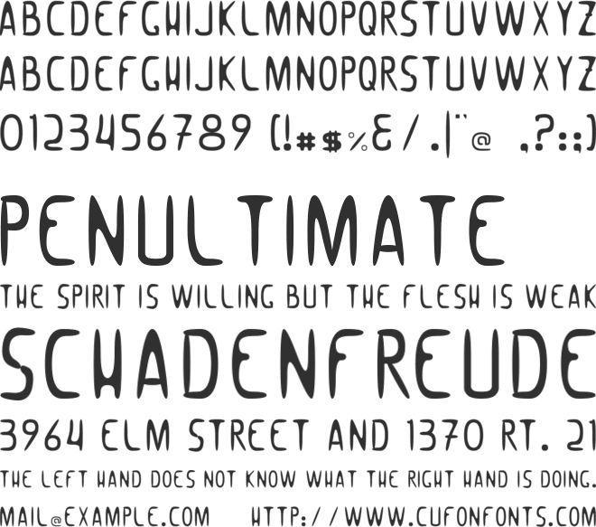 Woomble 002 font preview