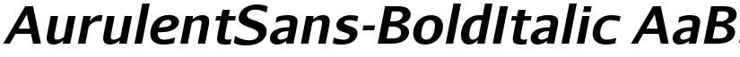 AurulentSans-BoldItalic font