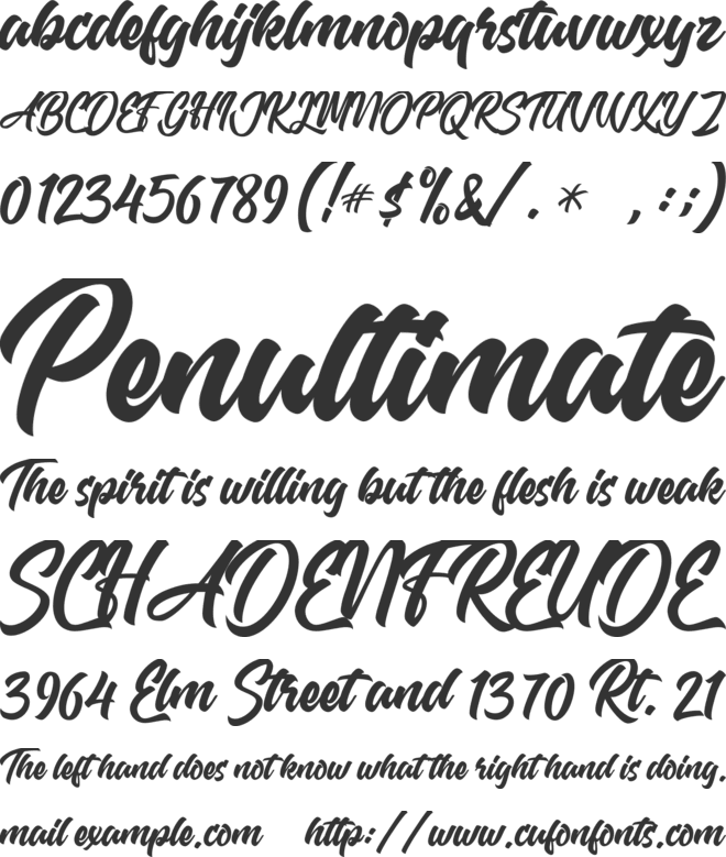 ELANDE free font preview