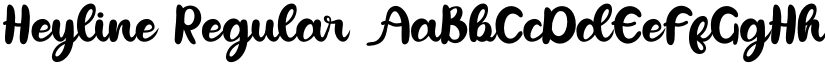 Heyline Regular font