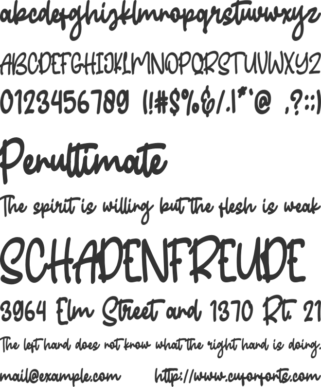 goodbye font preview