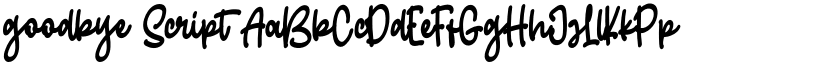 goodbye Script font