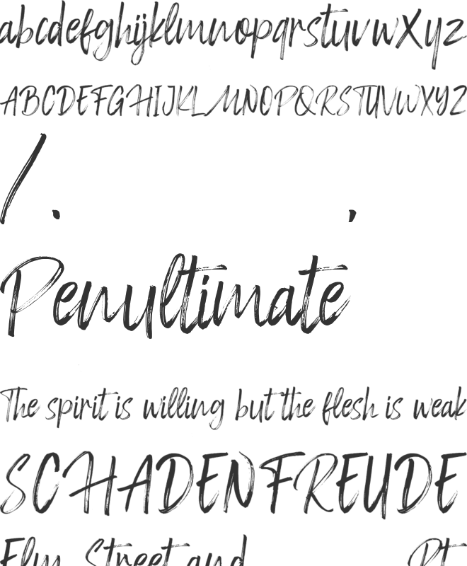 Gradness font preview