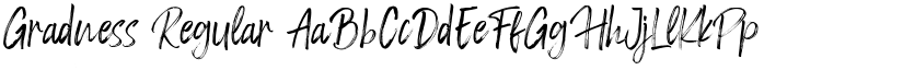 Gradness Regular font